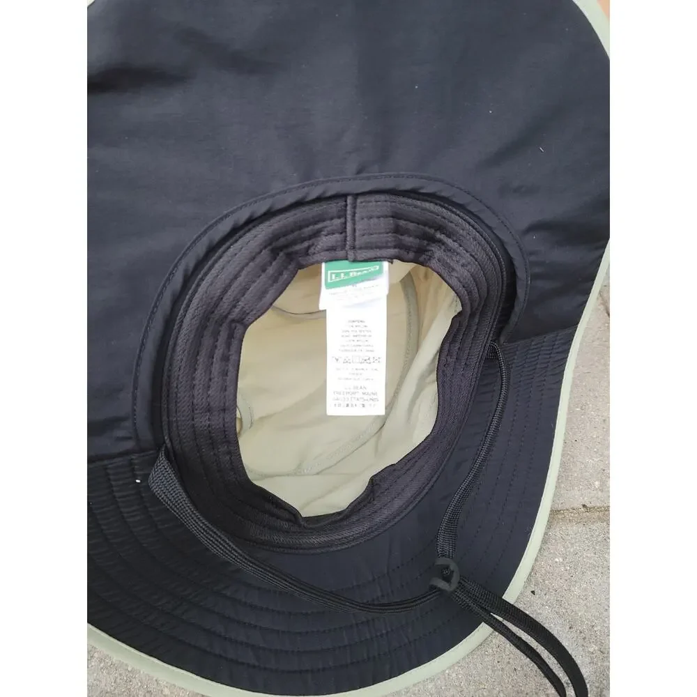 LL Bean Bucket Hat Tan Sun Beach‎ Fishing Sun Neck Cover Hiking Small